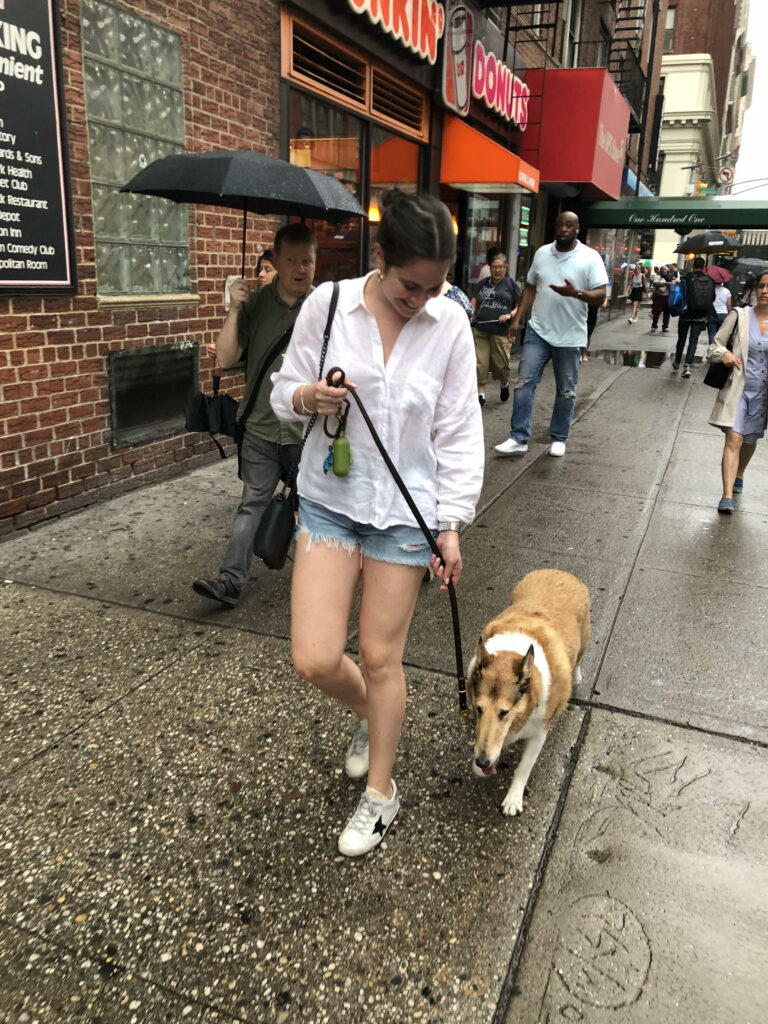 Emily walking Bella